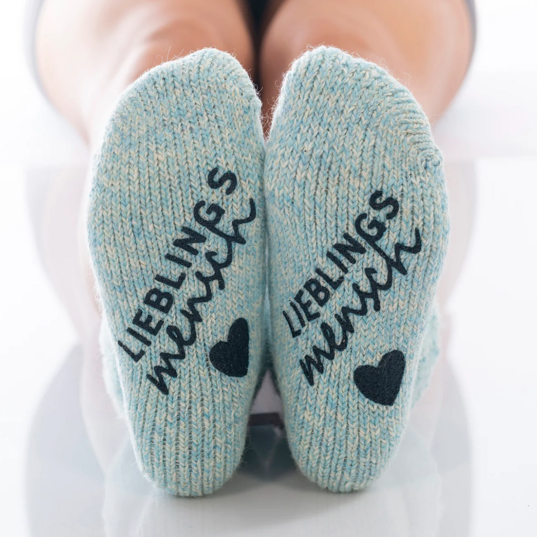 Stoppersocken mit Spruch 