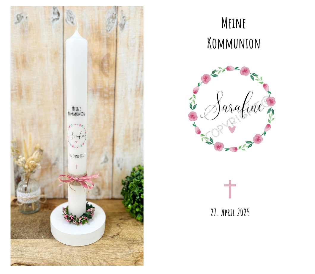 Bougie de communion 